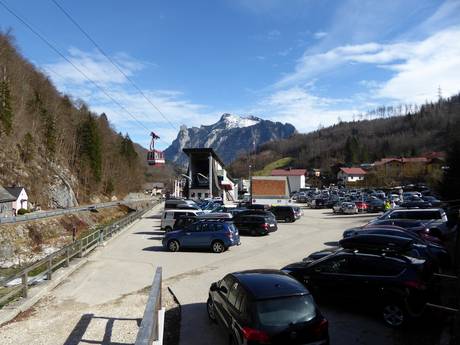 Salzkammergut-bergen: bereikbaarheid van en parkeermogelijkheden bij de skigebieden – Bereikbaarheid, parkeren Feuerkogel – Ebensee