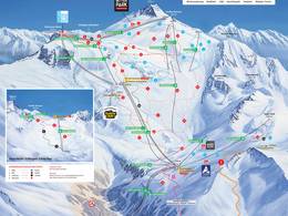 Pistekaart Hintertuxer Gletscher (Hintertux-gletsjer)