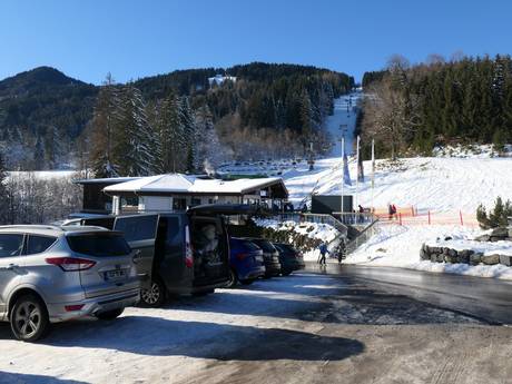 Schwaben: bereikbaarheid van en parkeermogelijkheden bij de skigebieden – Bereikbaarheid, parkeren Ofterschwang/Gunzesried – Ofterschwanger Horn