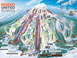 Pistekaart Niseko United – Annupuri/Grand Hirafu/Hanazono/Niseko Village