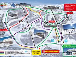 Pistekaart Kurobushi Kogen Snow Park Jangle Jungle