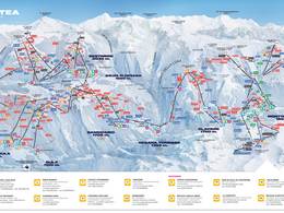 Pistekaart Via Lattea – Sestriere/Sauze d’Oulx/San Sicario/Claviere/Montgenèvre