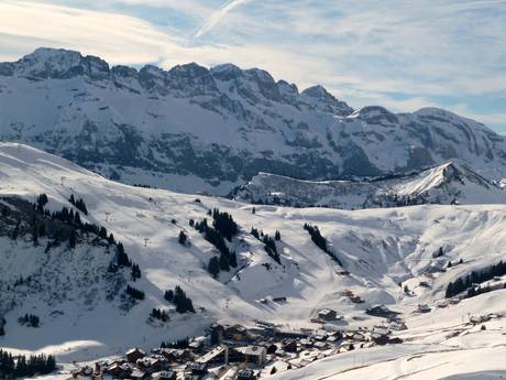 Savooise Vooralpen: Grootte van de skigebieden – Grootte Les Portes du Soleil – Morzine/Avoriaz/Les Gets/Châtel/Morgins/Champéry