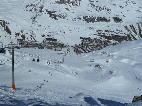 dal van de Isère: bereikbaarheid van en parkeermogelijkheden bij de skigebieden – Bereikbaarheid, parkeren Tignes/Val d'Isère