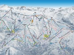 Pistekaart Les Sybelles – Le Corbier/La Toussuire/Les Bottières/St Colomban des Villards/St Sorlin/St Jean d’Arves