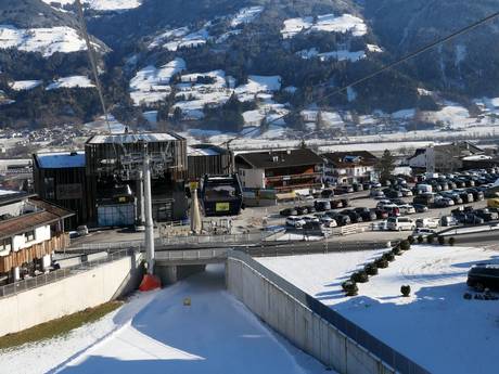 Alpen: bereikbaarheid van en parkeermogelijkheden bij de skigebieden – Bereikbaarheid, parkeren Spieljoch – Fügen