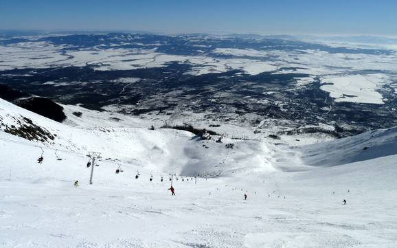 Grootste hoogteverschil in de Hoge Tatra – skigebied Tatranská Lomnica