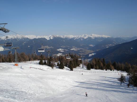 Uitzicht vanaf de Kronplatz richting Hochpustertal